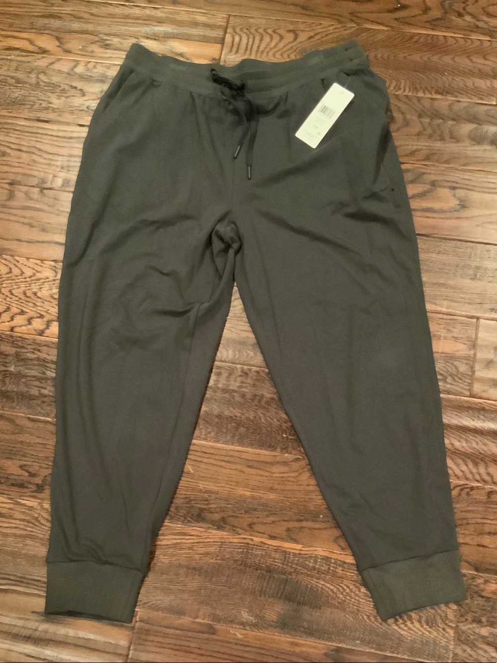 Eileen Fisher Olive Cropped Drawstring Joggers